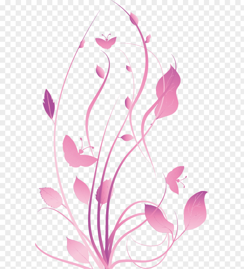 Watercolor Flowers Vector Motif Pattern PNG