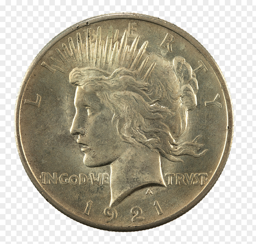 Coin Dime Dollar Peace United States PNG