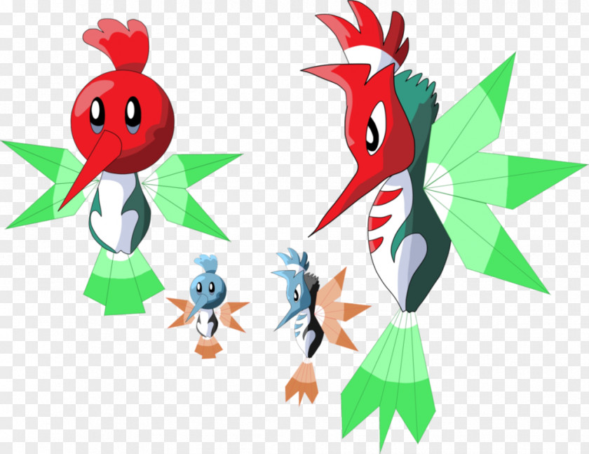 Flower Teng Rooster Cartoon Character Clip Art PNG