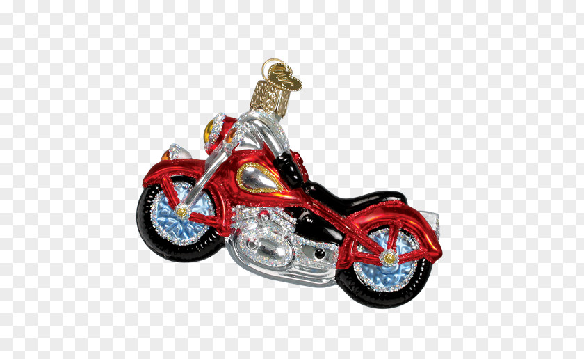 Motorcycle Christmas Ornament Santa Claus Glass PNG