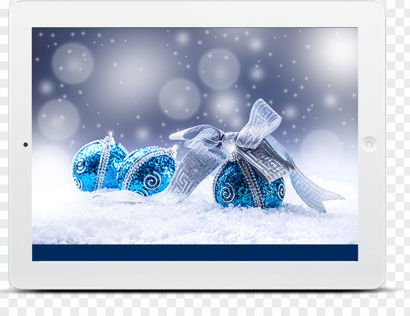 Christmas Blue Silver Holiday PNG