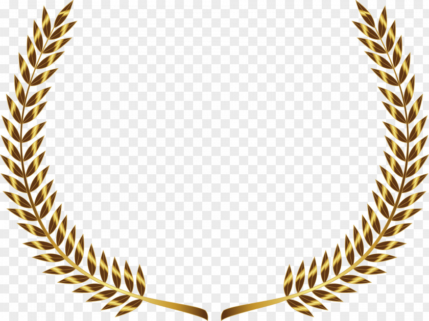 Barley Laurel Wreath Gold Bay Clip Art PNG