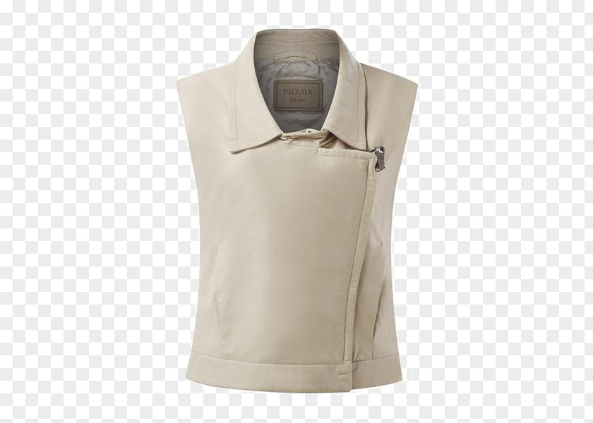 Ms. Vest Lapel Leather Side Zipper Waistcoat Outerwear PNG