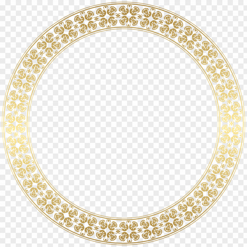 Round Gold Border Frame Transparent Clip Art Picture PNG