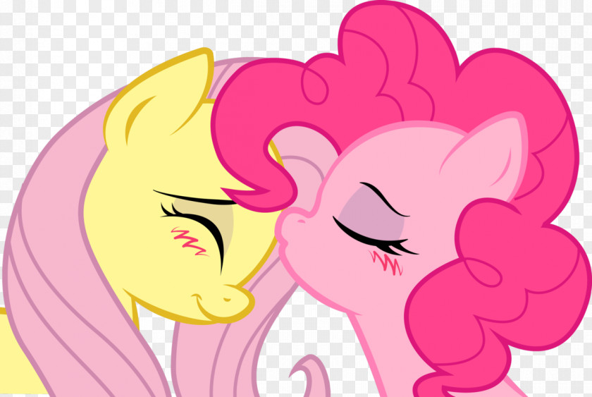 Shy Kiss Pinkie Pie Rainbow Dash Rarity Fluttershy Applejack PNG