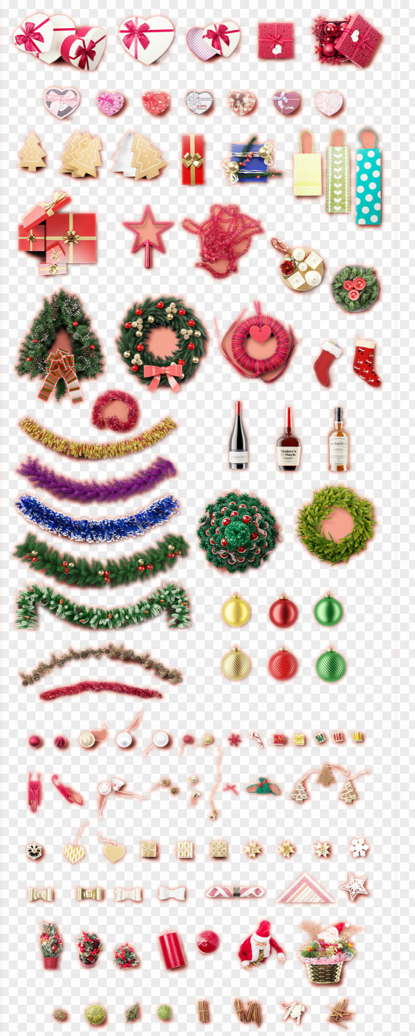 Christmas Decorations Gift Stocking Mockup PNG