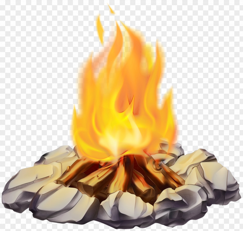 Headgear Orange Campfire Design PNG