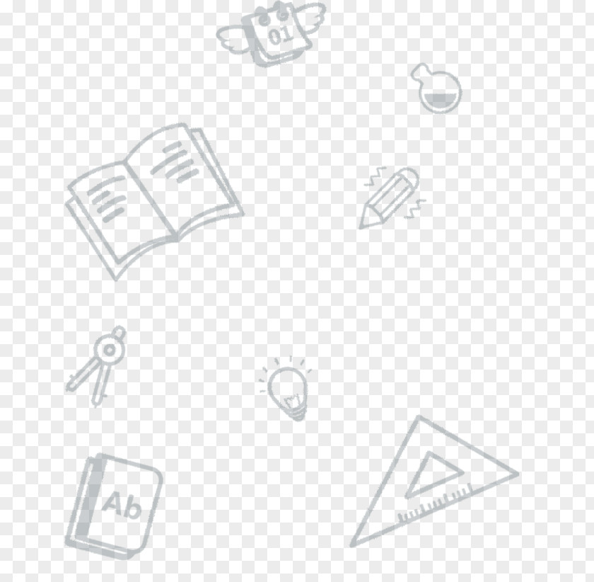 Floating Paper Stationery Pattern PNG