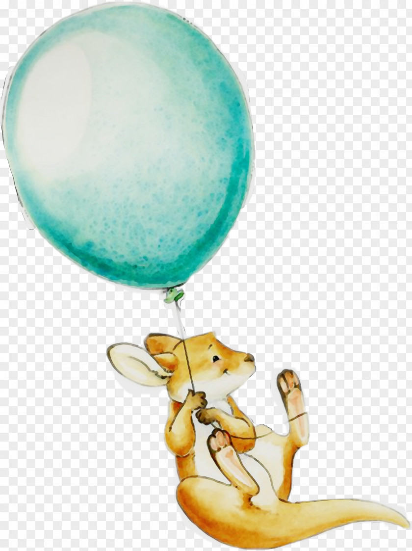 Balloon Turquoise Party Supply PNG