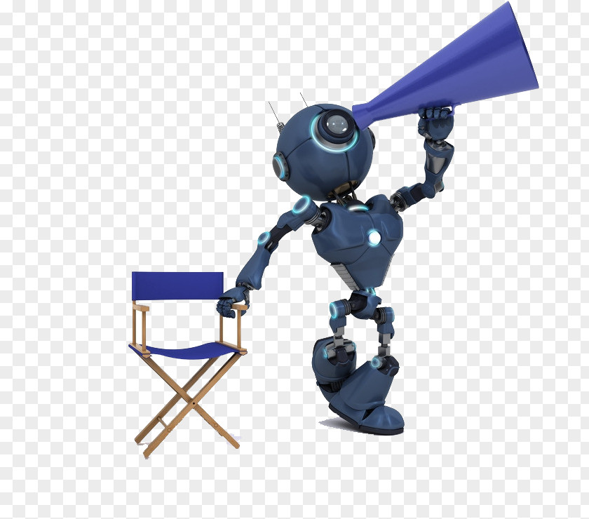 Robot Stock Photography Royalty-free Film Director Megaphone Directors Chair PNG