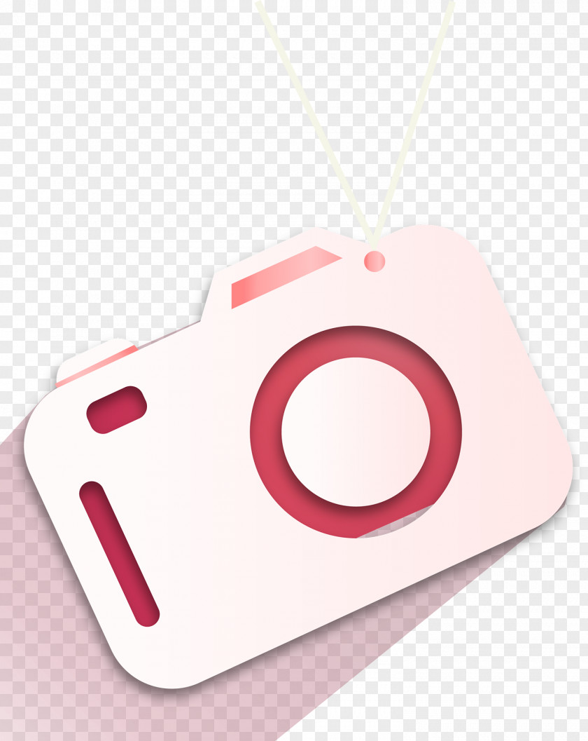 Cute Red Vector Camera Graphics PNG