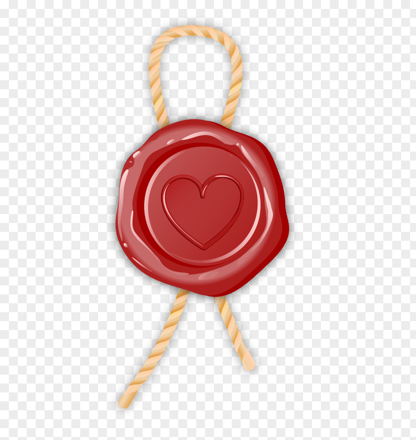 Heart Wax Sealing Computer File PNG