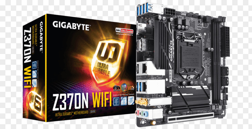 Intel GIGABYTE Z370N WIFI LGA 1151 Z370 HDMI SATA 6Gb/s USB 3.1 Mini ITX Motherboard Mini-ITX Gigabyte Technology PNG