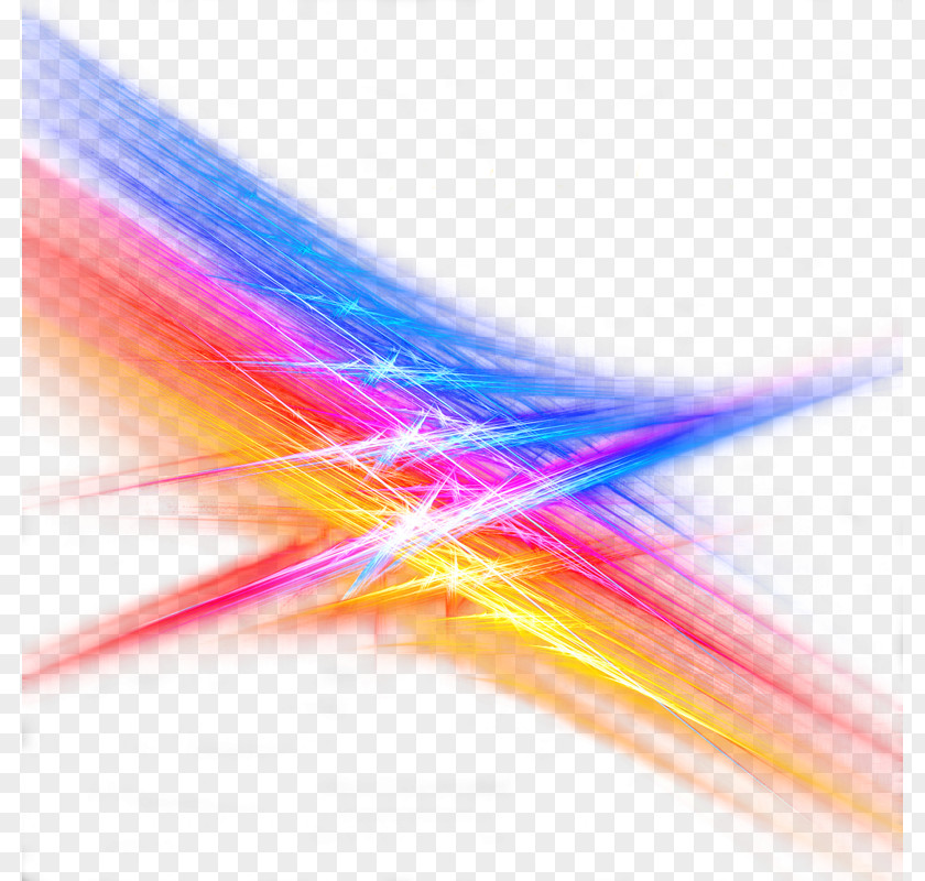 Luminescent Lines Light Shape Color Abstract Art PNG
