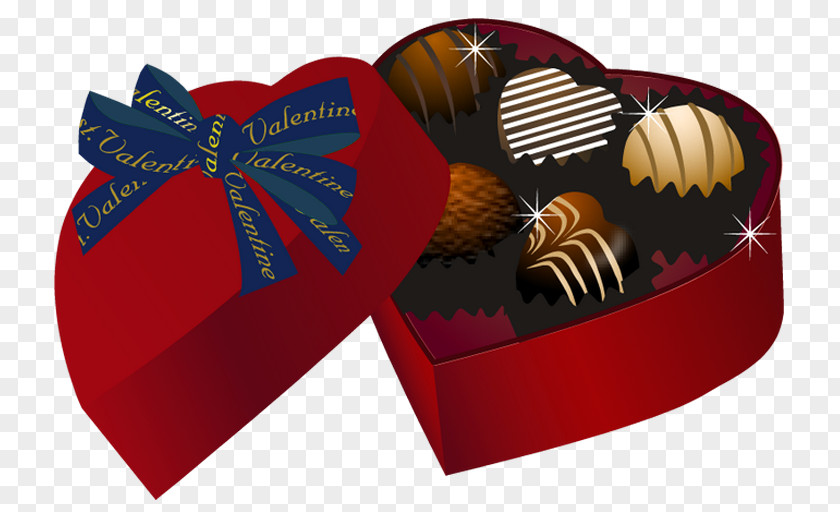 Valentine Red Heart Chocolate Box PNG Clipart Truffle Valentine's Day Sandwich Clip Art PNG