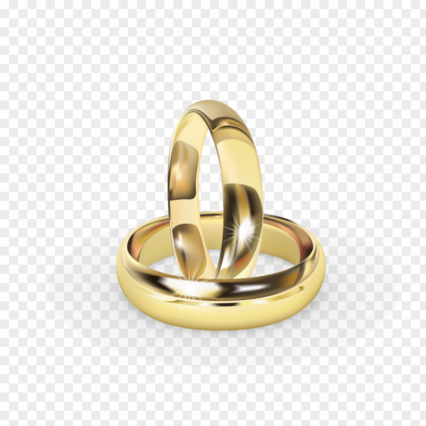Vector Gold Ring Wedding Clip Art PNG