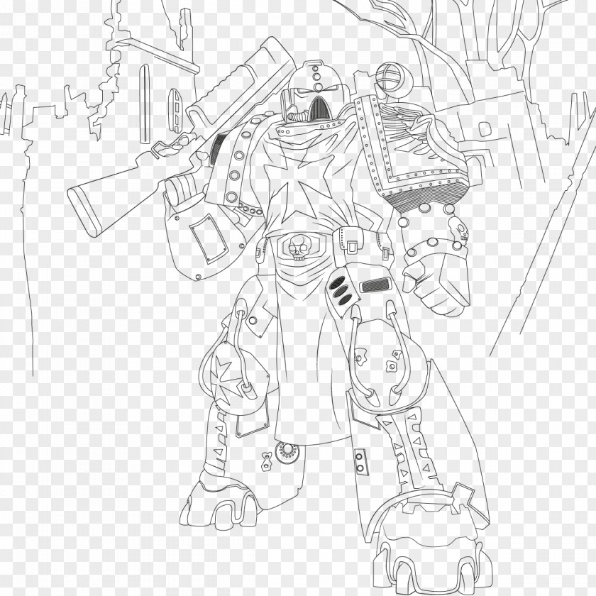 Gears Of War 3 Warhammer 40,000: Space Marine 2 Sketch PNG