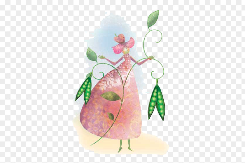 Hand Painted Peas Princess The And Pea Illustration PNG