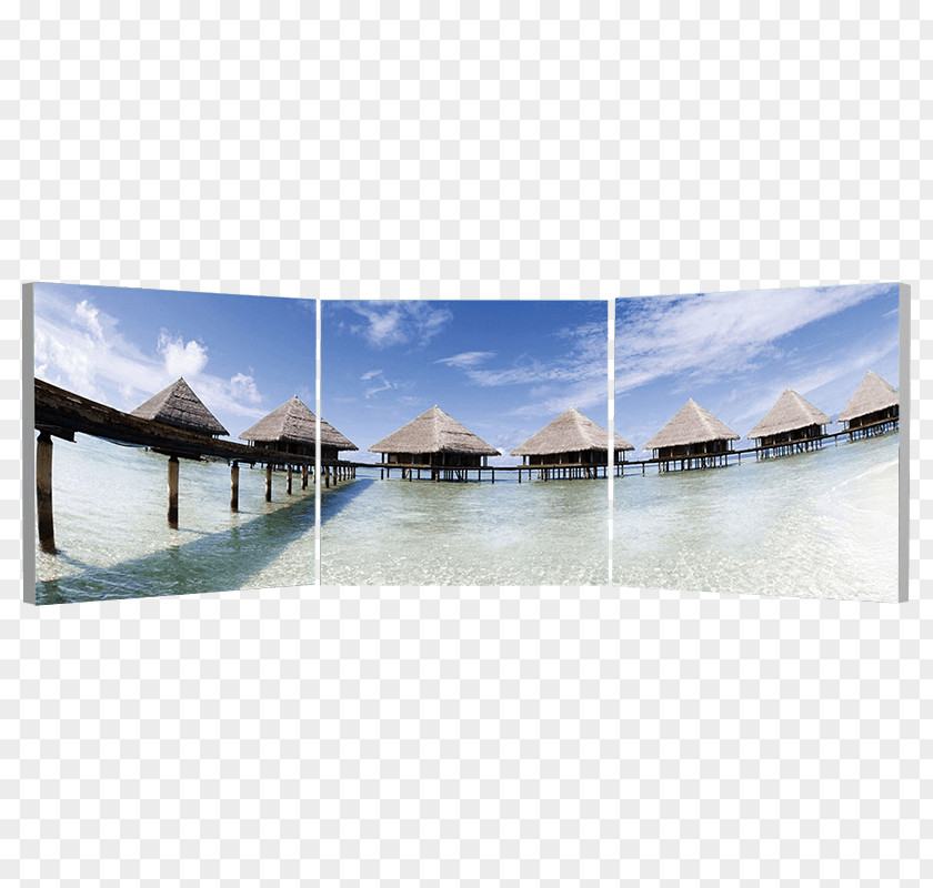 Maldives Photography Triptych Canvas Picture Frames PNG