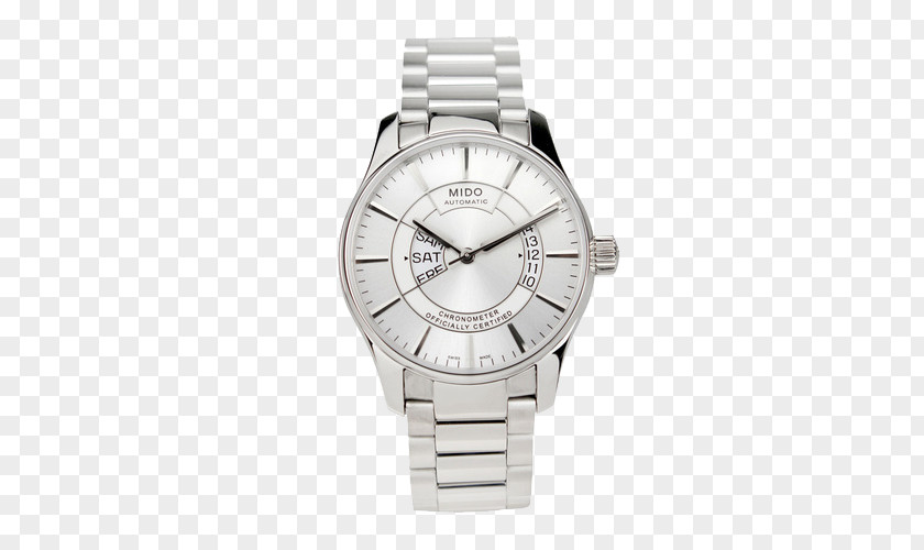 Mido Bruner Series Watches Silver Watch Strap PNG