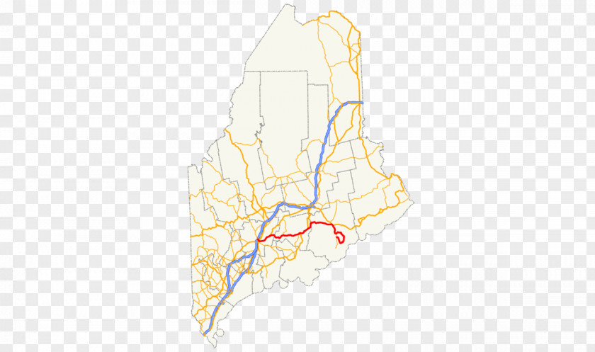 Main Map Interstate 95 In Maine State Route 3 137 U.S. 2 17 PNG