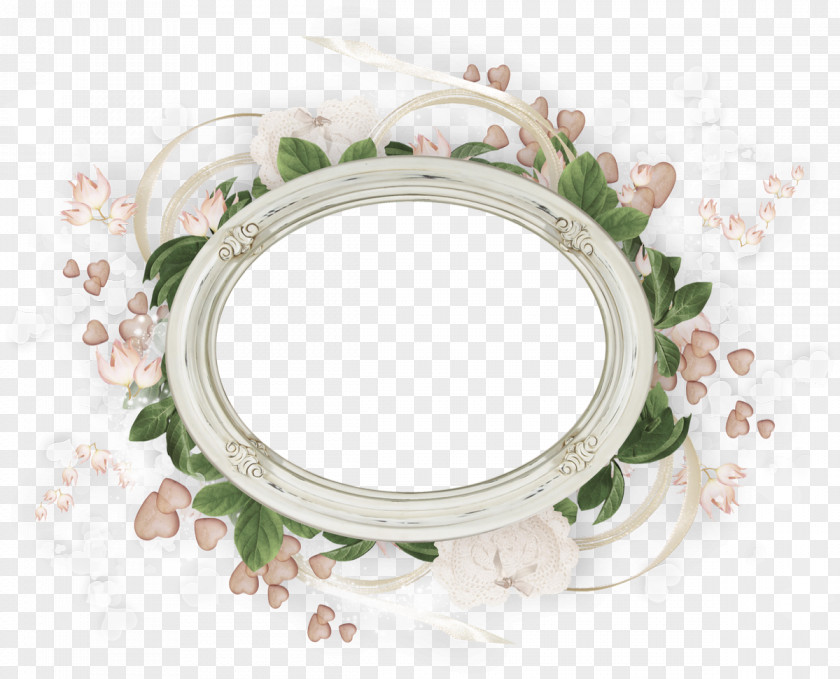 Mirror Drawing Oval Picture Frames PNG