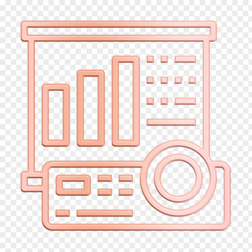 Projector Screen Icon Office Stationery PNG