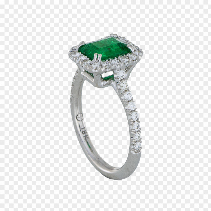 Emerald Jewellery Gemstone Engagement Ring PNG