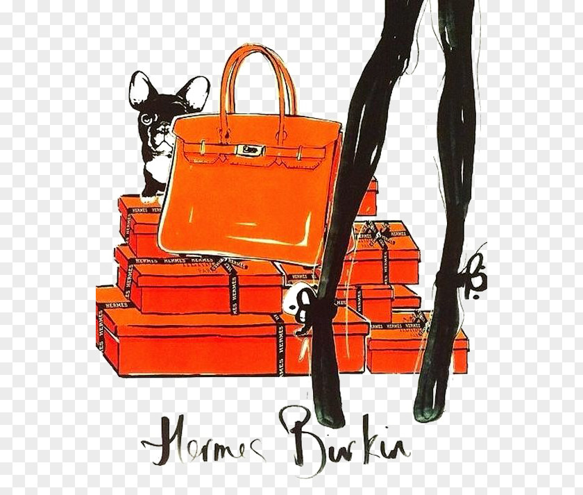 Hand-painted Suitcase Chanel Fashion Illustration Drawing PNG