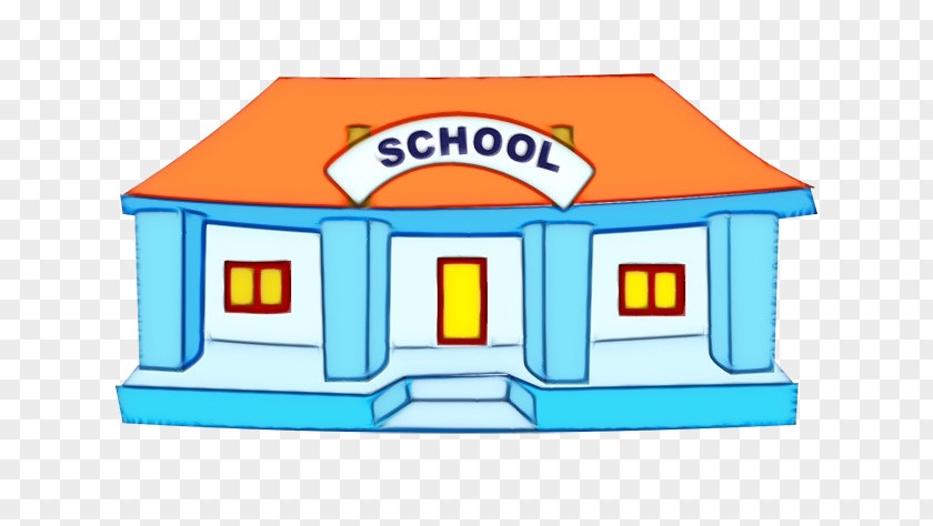 Home Facade School Building Cartoon PNG