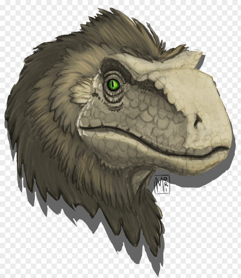 Primeval Deinonychus Velociraptor Sculpture Dinosaur Bust PNG
