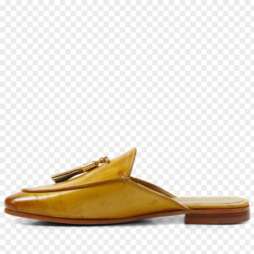 Mule Suede Sandal Shoe Yellow PNG