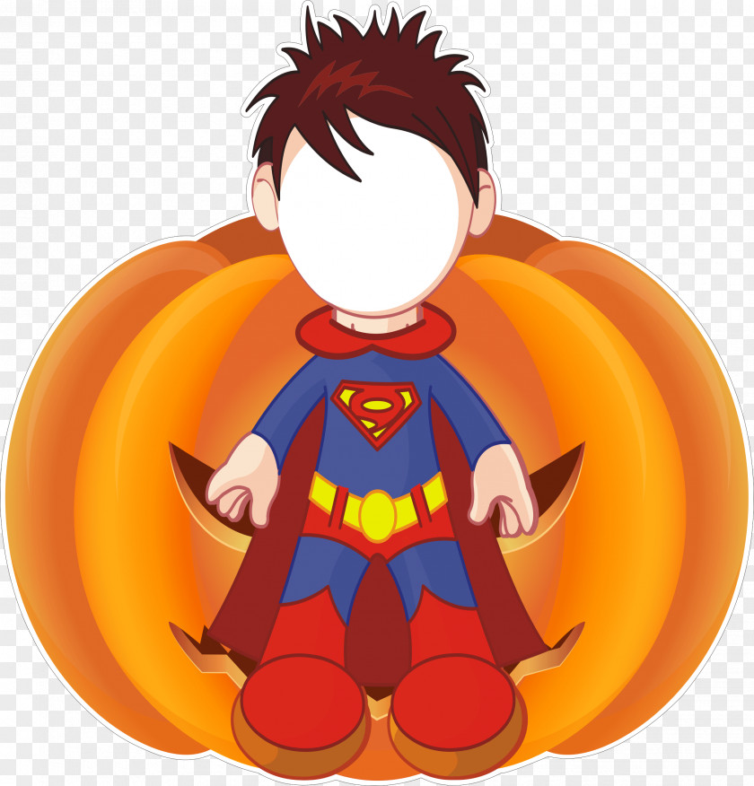 Pumpkin Boy Superman Clark Kent Illustration PNG