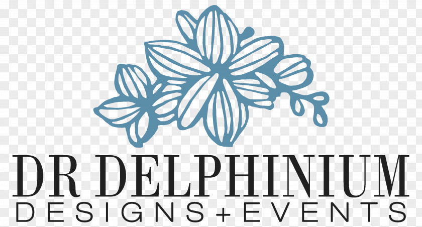 Kids Care Logo Dr. Delphinium Designs & Events Floral Design Flower Dr PNG