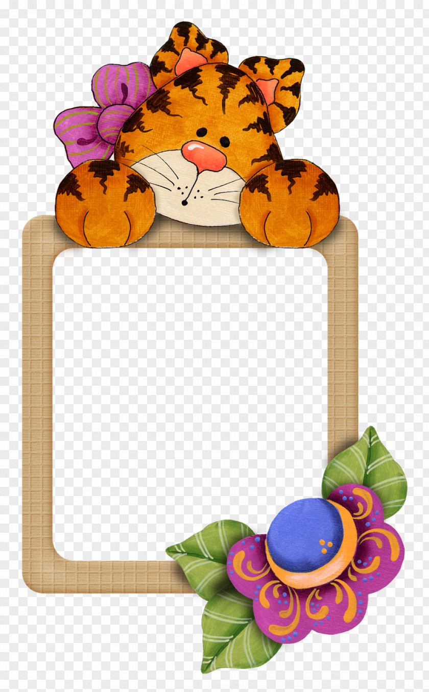 Kitten Picture Frames Tiger Paper Clip Art PNG