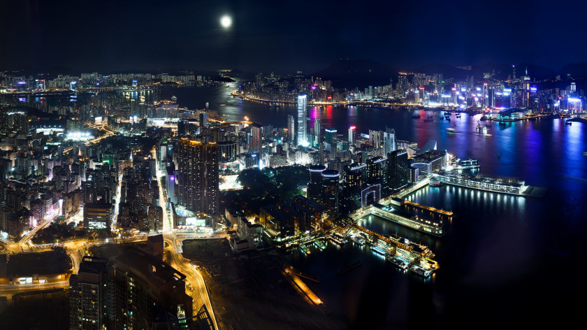 Night Hong Kong Desktop Wallpaper 4K Resolution Ultra-high-definition Television PNG