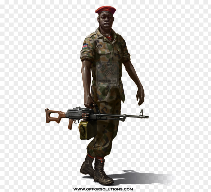 Small Ornaments South Sudan Soldier Infantry Sudanese Armed Forces PNG