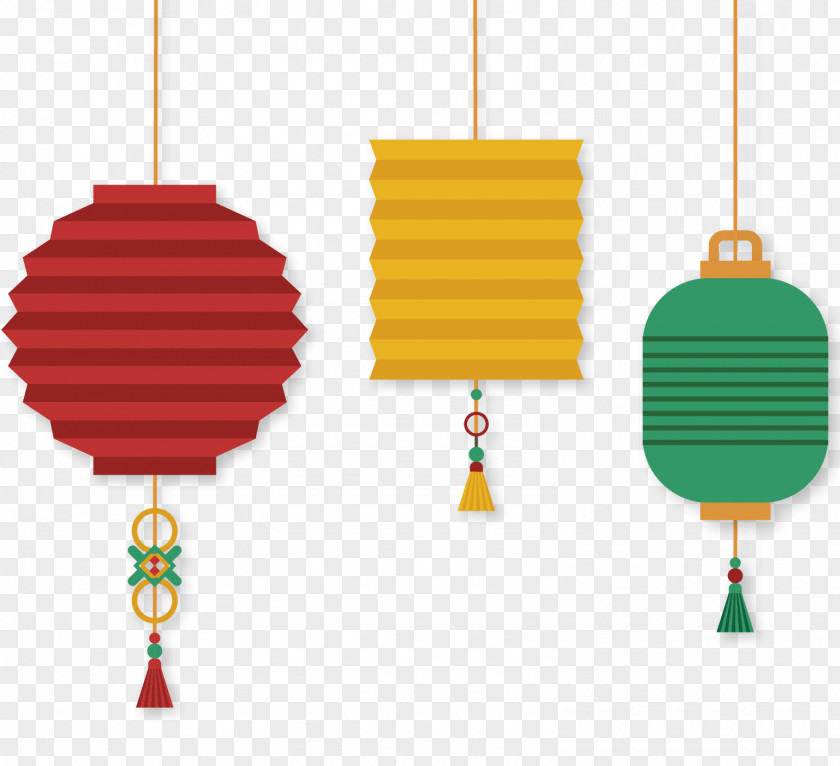 Chinese Lanterns Christmas Ornament Line PNG