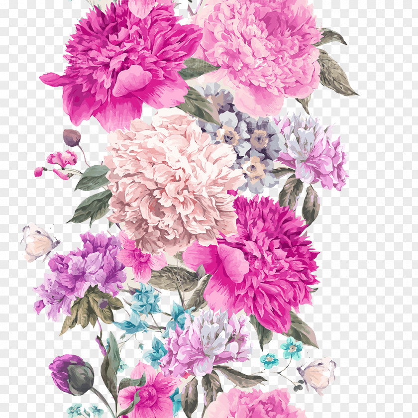 Beautifully Hand-painted Flowers Vector Material Plant Flower Watercolor Painting Stock Illustration PNG