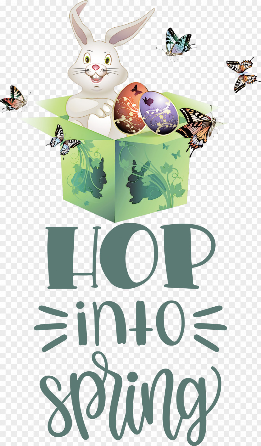Hop Into Spring Happy Easter Day PNG