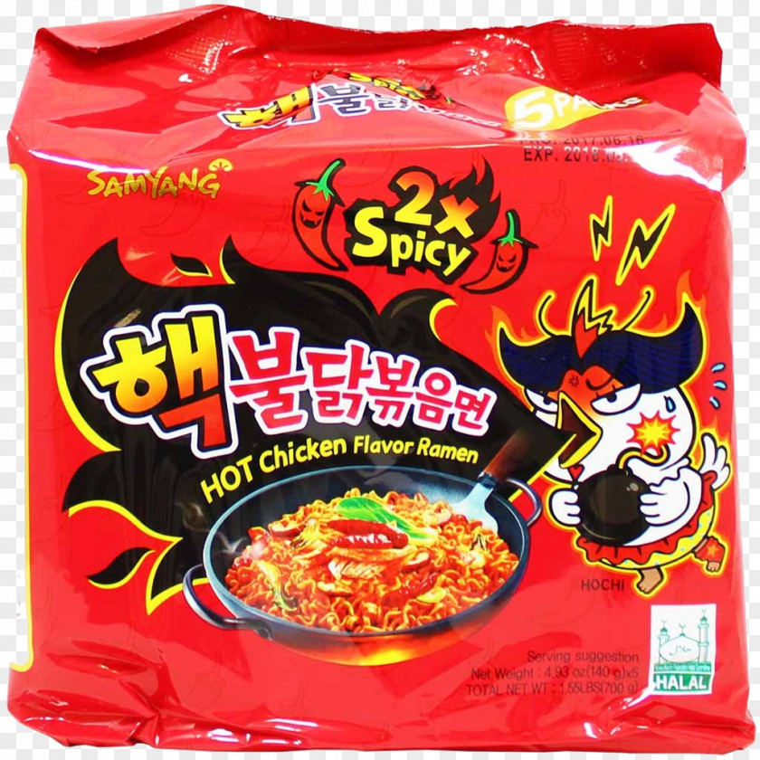 Ramen Instant Noodle Buldak Korean Cuisine Hot Chicken PNG