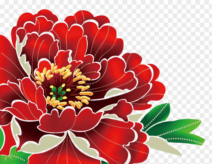 Red Peony Flowers Moutan Download PNG