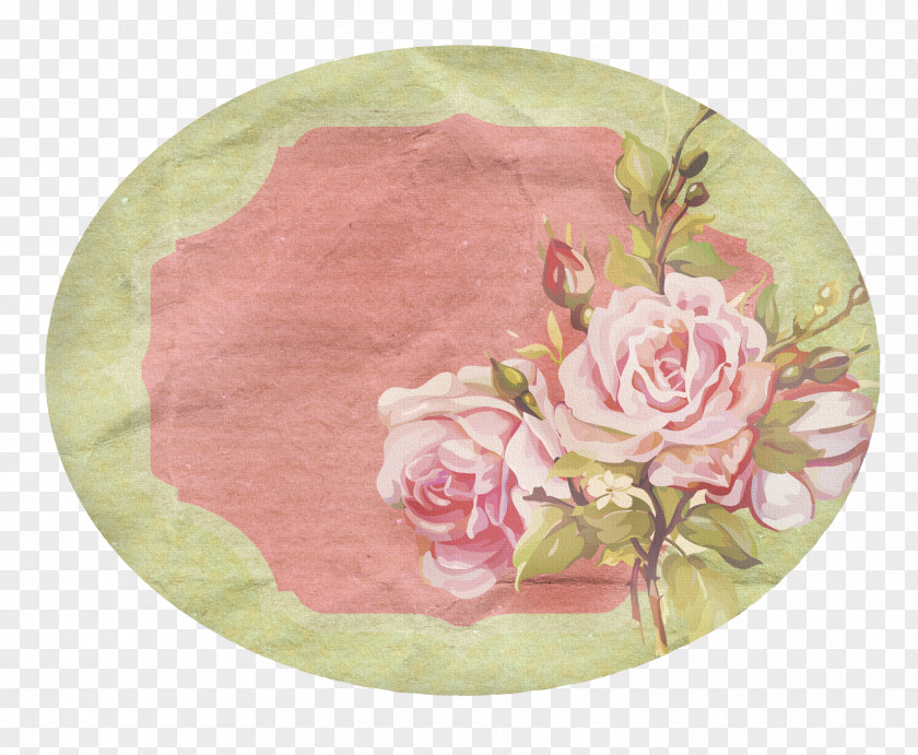 Rose Label Collection Paper Sticker Garden Roses PNG