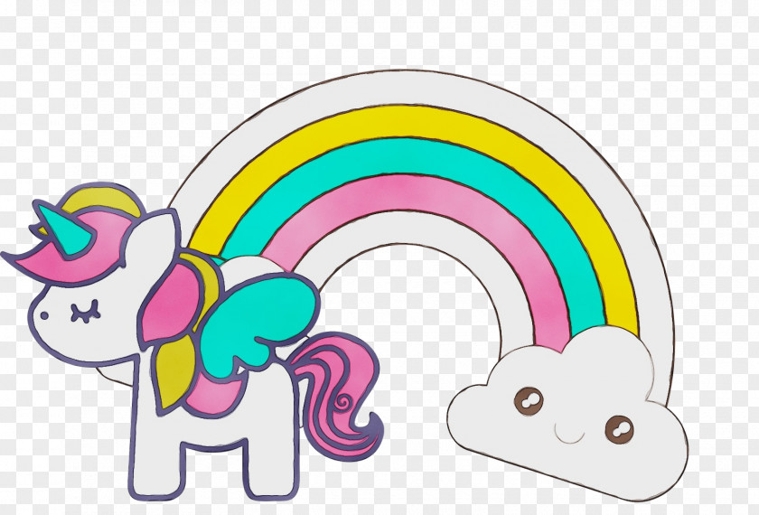 Sticker Animal Figure Unicorn Drawing PNG