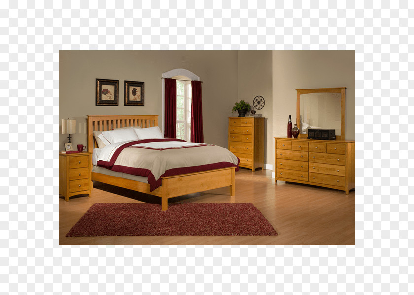 Bed Bedside Tables Headboard Platform Frame PNG