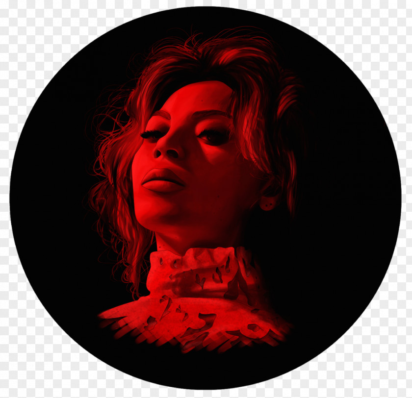 Beyonce Illustration RED.M PNG