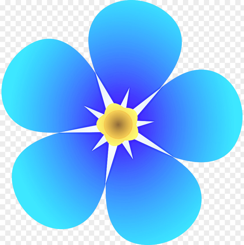 Blue Petal Plant Flower Symbol PNG