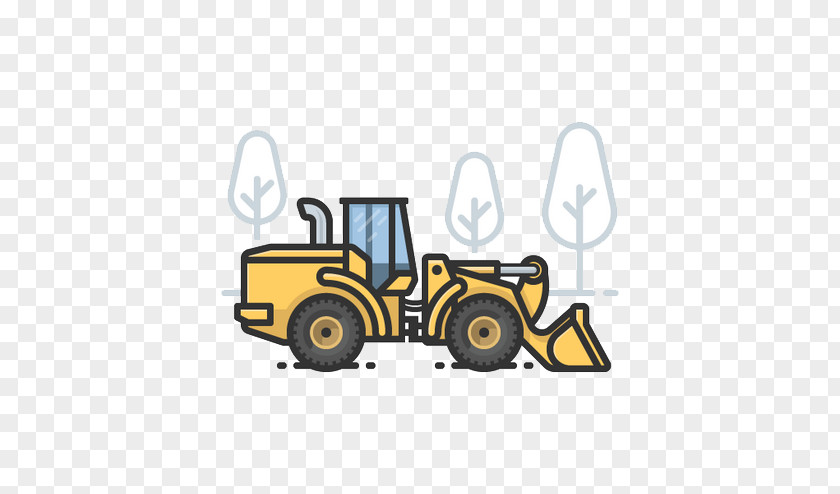 Cartoon Excavator Loader Clip Art PNG