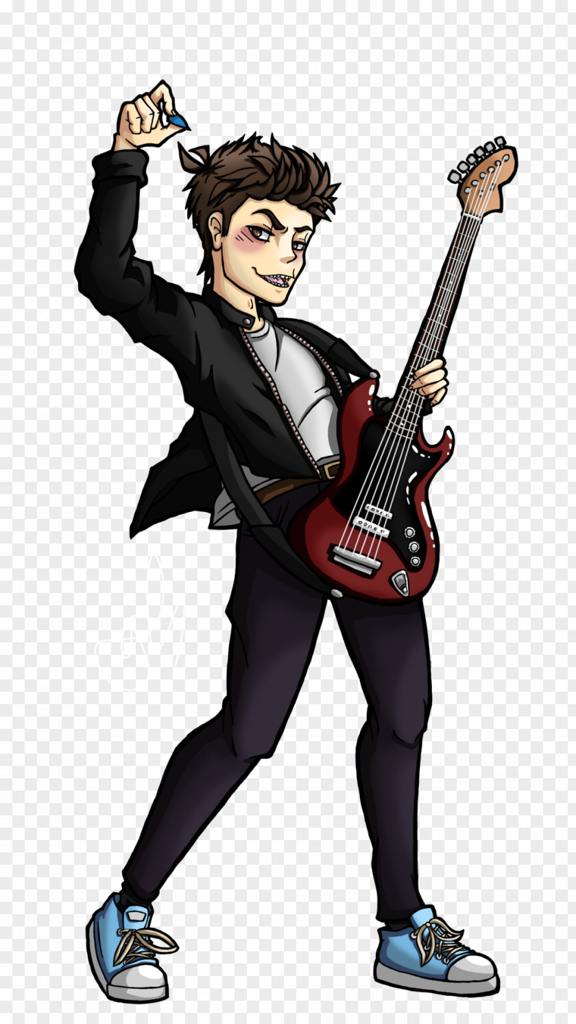 Guitar Guitarist Microphone Cartoon PNG