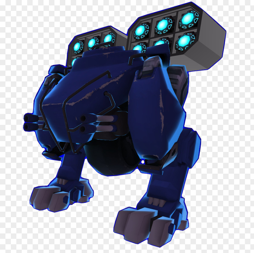 Robot Cobalt Blue PNG